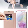 Cu clapetă pentru Samsung Galaxy A26, RFID Wallet MagSafe CamShield, roz
