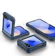 Husa blindată pentru Samsung Galaxy Z Flip7 FE / Z Flip6, Dexnor Clip Holder, albastru închis