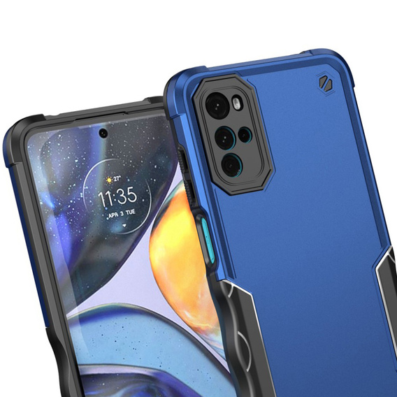 Husă blindată pentru Motorola Moto G22, Dual-Layer, albastru
