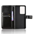 Cu clapetă pentru Realme 14X / Realme C75, Crazy Horse Wallet, negru