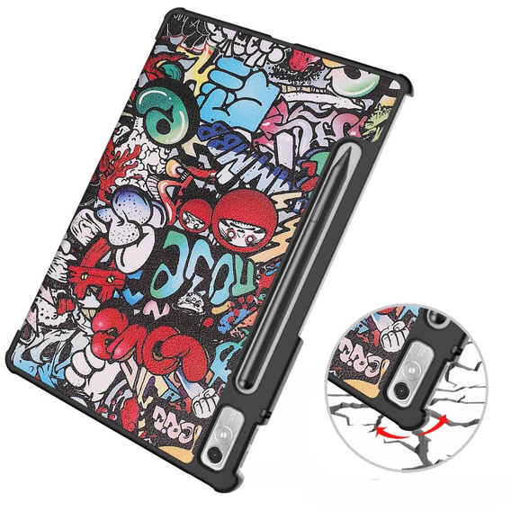 Husă pentru Lenovo Tab P11 Pro Gen 2 TB132FU TB132XU 11.2", cu clapetă, graffiti