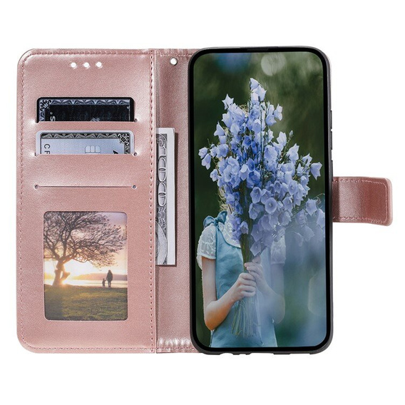 Cu clapetă pentru Samsung Galaxy A55 5G, Mandala Flower, verde