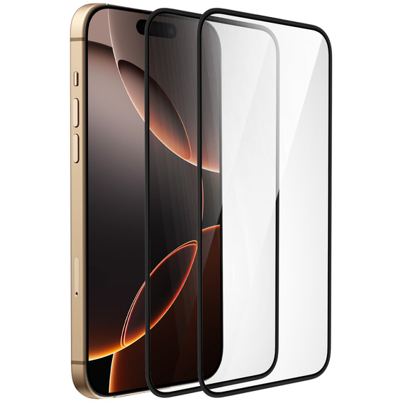 2x sticlă ceramică ERBORD Hybrid Glass pentru iPhone 17 Pro/17/16 Pro