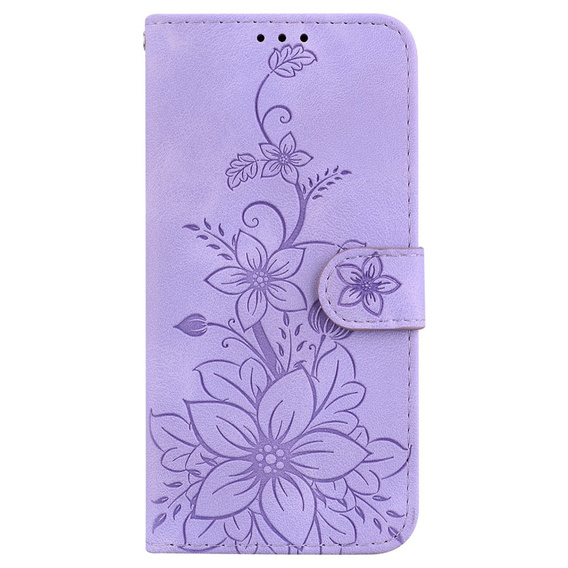 Cu clapetă pentru Oppo A60, Lily Flower, violet