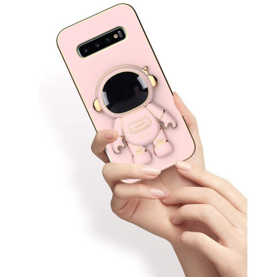 Huse pentru Samsung Galaxy S10 Plus, Astronaut, roz rose gold