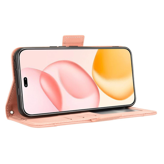 Cu clapetă pentru Honor 400 Pro 5G, Card Slot, roz