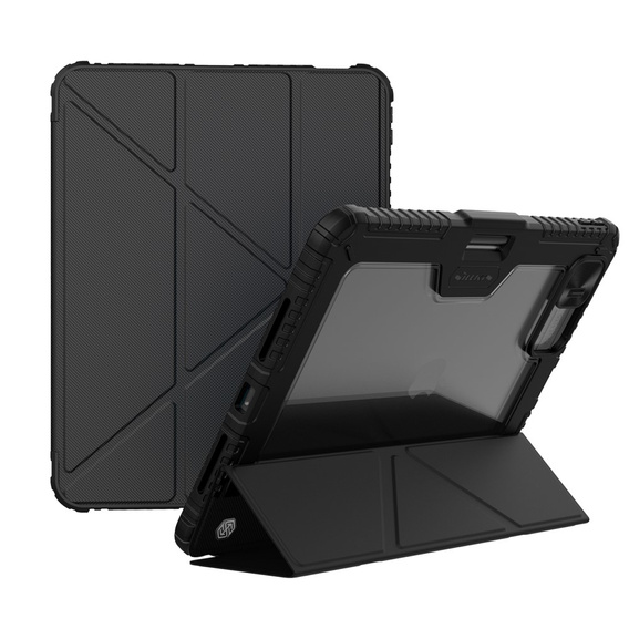 Husă Nillkin pentru iPad Pro 11 2024, cu spațiu pentru stylus, negru