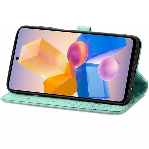Cu clapetă pentru Infinix Hot 40i, Mandala, verde