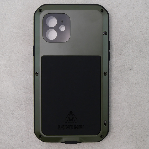 Love Mei Huse pentru iPhone 12, armored with glass, verde
