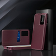 Husă cu clapetă pentru Samsung Galaxy S25, Smart View Wallet, maroon