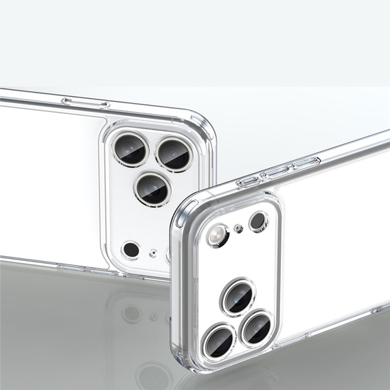Manșon din silicon pentru iPhone 17 Pro Max, cu spate dur, transparent
