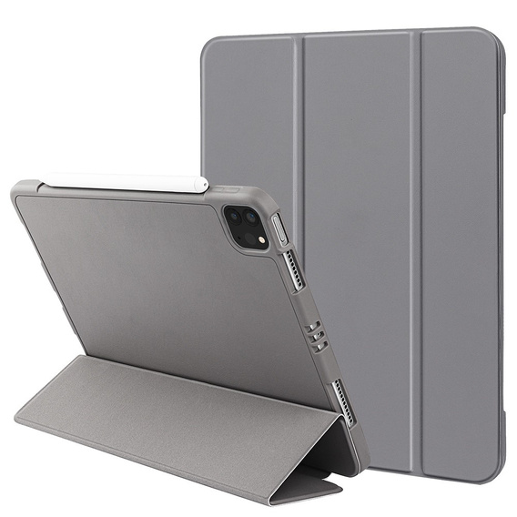 Husă pentru iPad Pro 11 2021/2022, Smartcase cu spațiu pentru stylus, gri