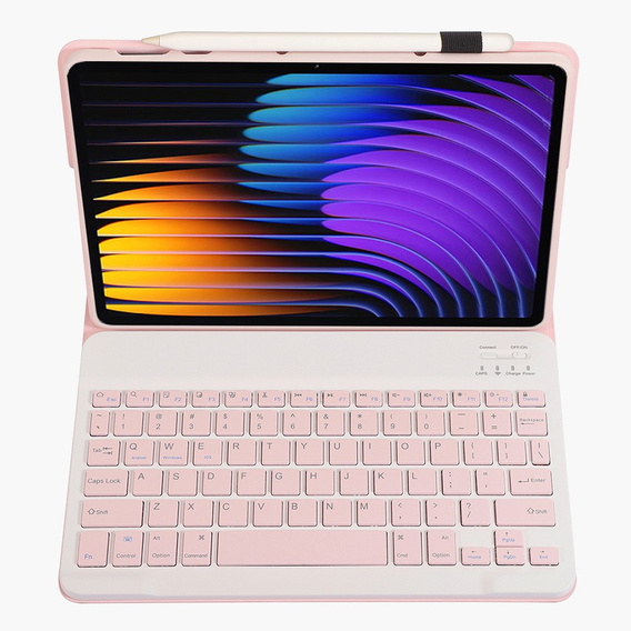 Carcasă cu tastatură bluetooth pentru Xiaomi Pad 7 / 7 Pro, roz