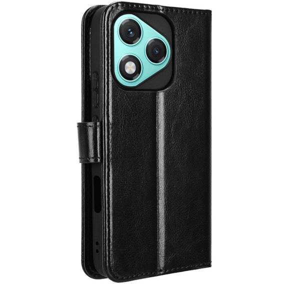 Cu clapetă pentru Honor 400 Lite, Crazy Horse Wallet, negru