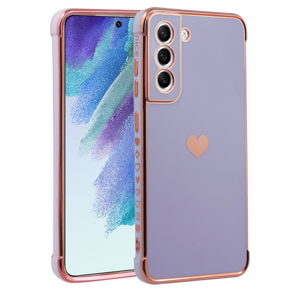 Huse pentru Samsung Galaxy S21 FE, Electro heart, violet