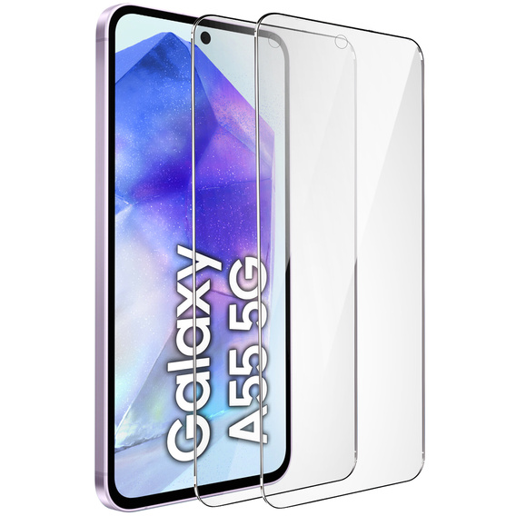 2x sticlă călită ERBORD 9H Hard Glass pe ecran pentru Samsung Galaxy A55 5G