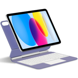 Husă de tastatură pentru iPad 10.9" 2022 (10 gen.) / iPad 11" 2025 A16 (11 gen.), Magnetic Keyboard Touchpad, violet
