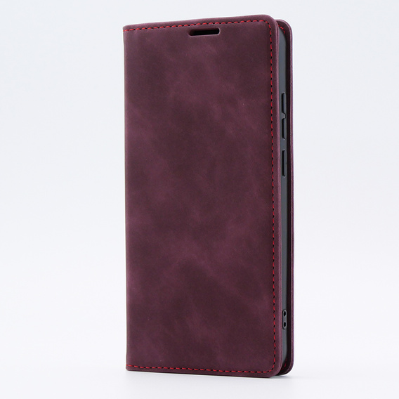 Husă pentru Oppo A78 4G, ERBORD Vintage, portofel cu clapetă, roșu