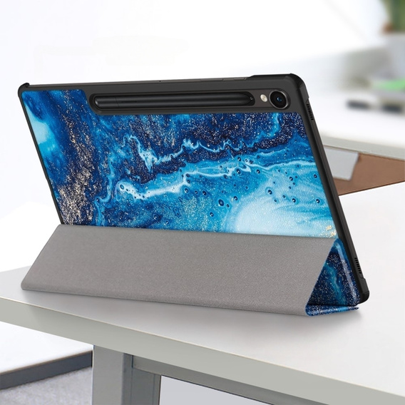 Huse pentru Samsung Galaxy Tab S9, Smartcase Hybrid Pen Slot, sea wave