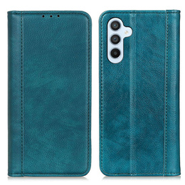 Husa cu clapetă pentru Samsung Galaxy S25 FE, Split Leather, verde