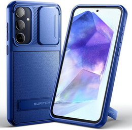 Husă pentru Samsung Galaxy A55 5G, Suritch Kickstand, albastru