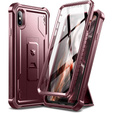 Husă blindată pentru iPhone XS Max, Dexnor Full Body, roșu