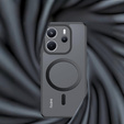 Husă pentru Xiaomi Redmi Note 14 4G, pentru MagSafe, ERBORD Matt Case, negru + sticlă pentru ecran