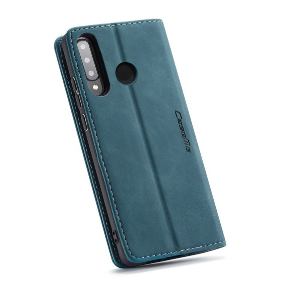 Husa CASEME pentru Huawei P30 Lite, Leather Wallet Case, albastru