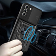 Husă blindată pentru Samsung Galaxy S21, CamShield Slide, negru