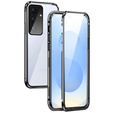 Husa pentru Samsung Galaxy S25, Magnetic Dual Glass, negru