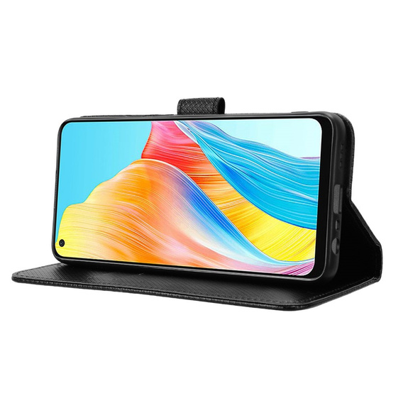 Cu clapetă pentru Oppo A58 4G, Smart Magnet, negru