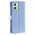 Cu clapetă pentru Motorola Moto G54 5G, Wallet Zipper Pocket, albastru