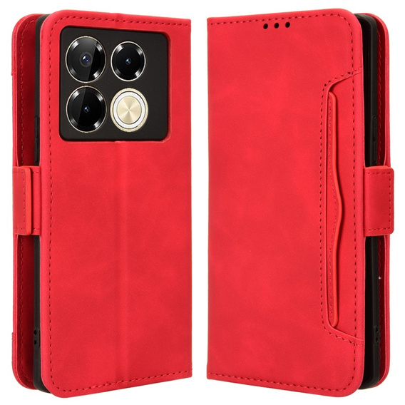 Cu clapetă pentru Infinix Note 40 Pro, Card Slot, roșu