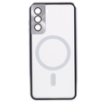 Carcasa Magnetic Dual Glass MagSafe pentru Samsung Galaxy S21+ Plus, de argint