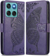 Cu clapetă pentru Motorola Edge 60 / 60 Fusion, Butterfly, violet