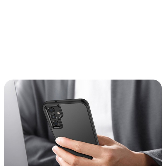 Huse pentru Samsung Galaxy S23 FE, Fusion Hybrid, transparent / negru