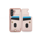 Husa pentru Samsung Galaxy S23 FE, Leather Flower Card Slot, roz
