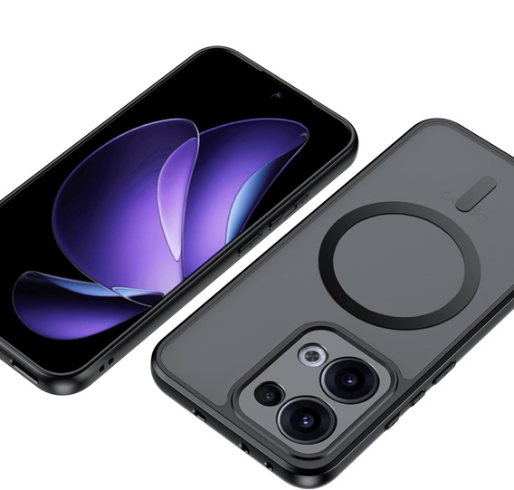 Husă pentru Oppo Reno 13, pentru MagSafe, ERBORD Matt Case, negru