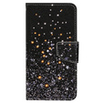 Cu clapetă pentru Xiaomi Redmi 13C / Poco C65, Wallet, Stars, negru