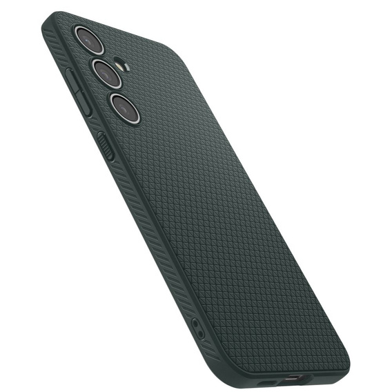 Carcasa Spigen pentru Samsung Galaxy S24 FE, Liquid Air, verde + 9H Tempered Glass
