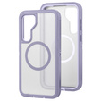 Carcasă cu ramă pentru Samsung Galaxy S23 FE, pentru MagSafe, transparent / violet