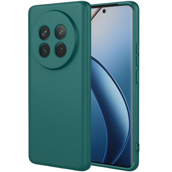 Husa pentru Realme 12, Silicone Lite, verde închis