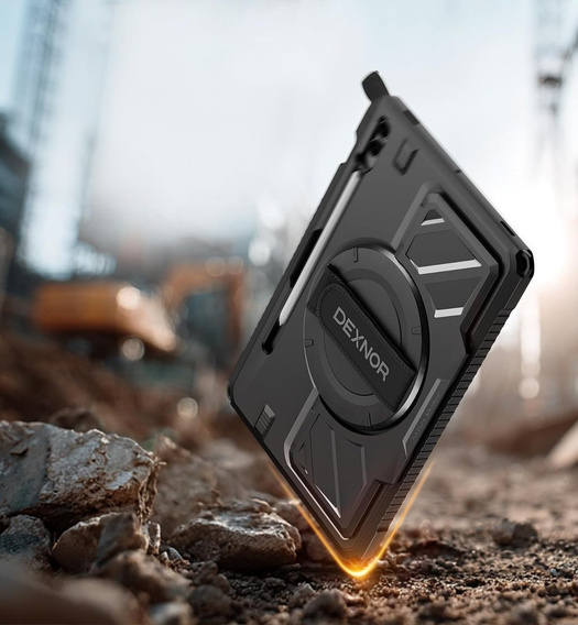 Husă Dexnor 360° cu curea și suport pentru stylus pentru Samsung Galaxy Tab S9 FE+