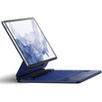 Husă tastatură pentru Samsung Galaxy Tab S10+/ S9+/ S8+/ S7+/ S7 FE, Dexnor Magnetic Keyboard Touchpad, albastru