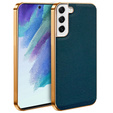 Huse pentru Samsung Galaxy S21 FE 5G, Cowhide Leather, verde