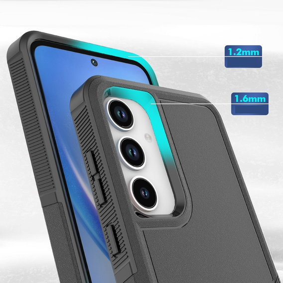 Husa blindată pentru Samsung Galaxy A35 5G, Dual Shockproof, negru
