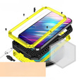 Husă pentru iPhone 14 Pro, R-JUST CamShield Slide, armată, galben / negru