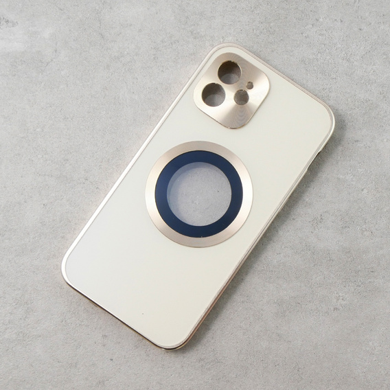 Carcasa Magnetic Dual Glass MagSafe pentru iPhone 11, de aur