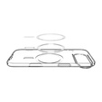Carcasă Spigen pentru iPhone Air, Liquid Crystal MagSafe, transparentă/albă