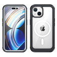 Carcasă pentru iPhone 15, blindată Full Protect 360° pentru MagSafe, sticlă pentru ecran, negru